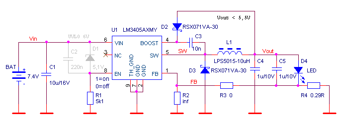 LM3405 white LED driver-schematic v1.2